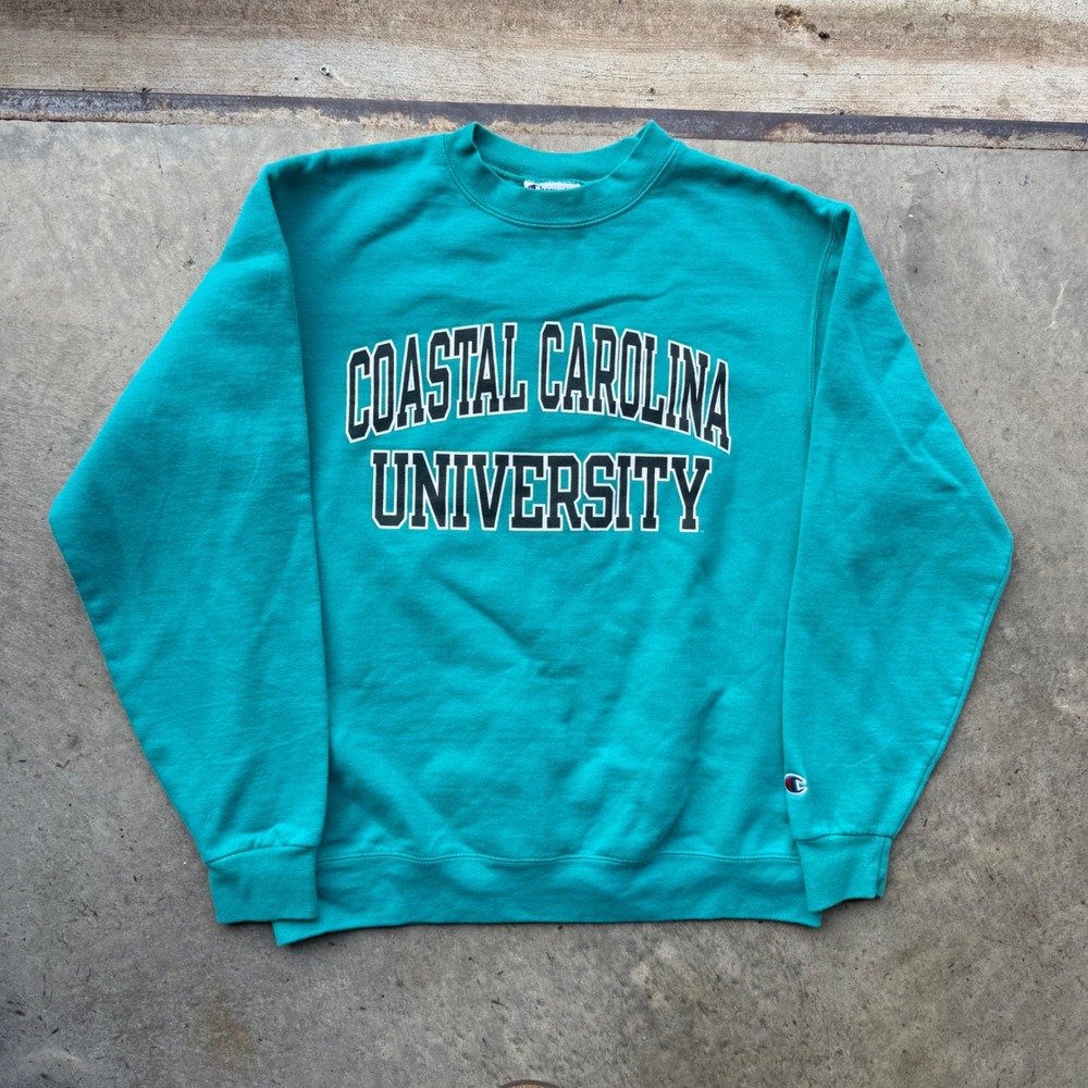 Champion Coastal Carolina University Sweatshirt Teal Green Mens Medium CCU